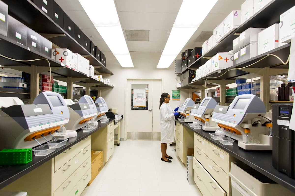 Yarn sample being prepared for laboratory testing